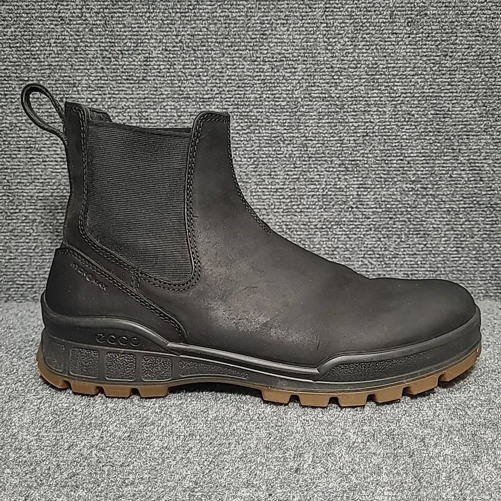 ECCO Track 25 Hydromax Black Chelsea Boot Water Repellent EU 45 Size 11- 11.5 US